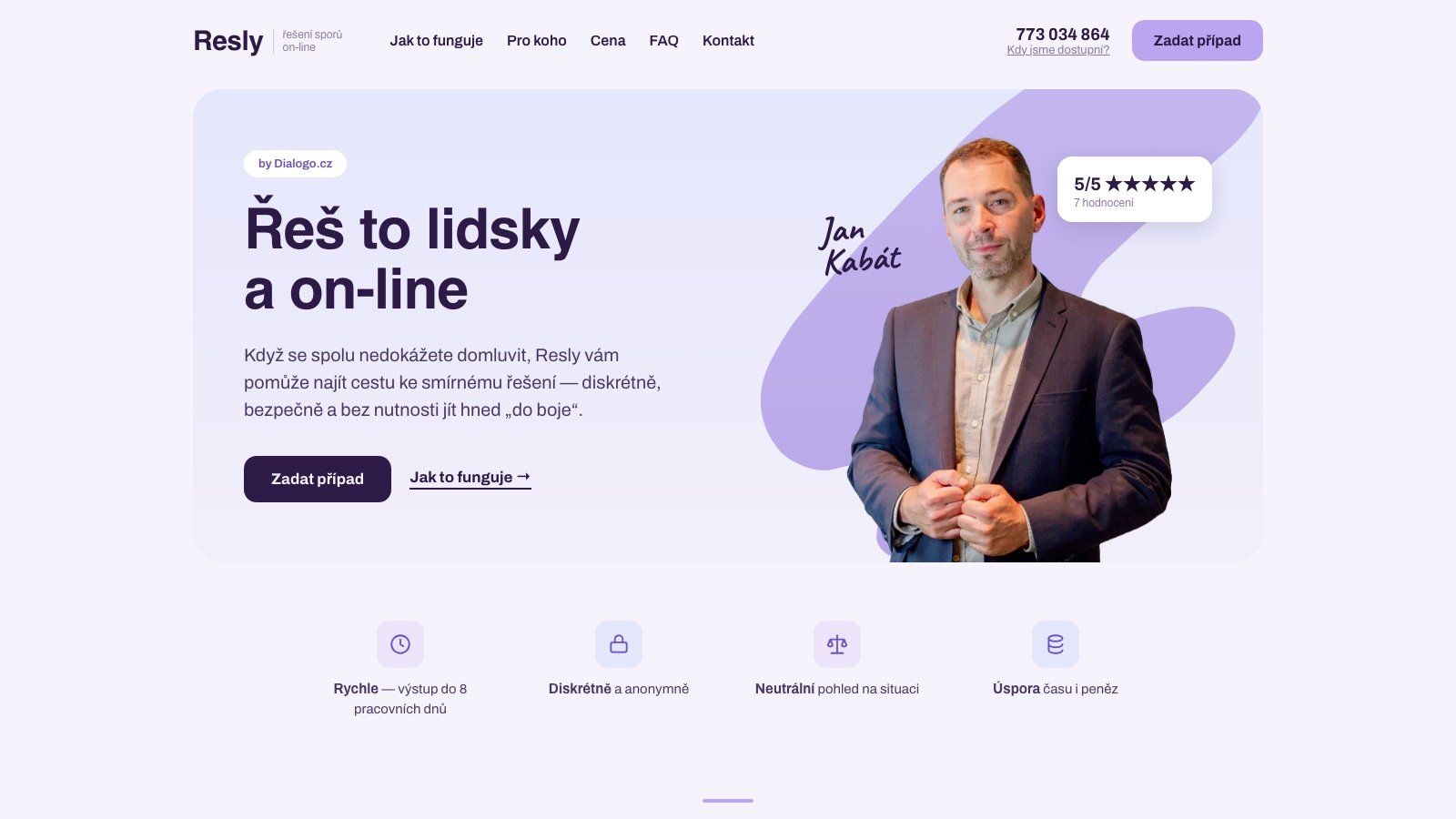 Resly — online platforma pro smírné řešení sporů